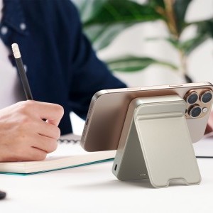 Satechi Qi2 10K Magsafe Powerbank állvánnyal - Homokszínű-9