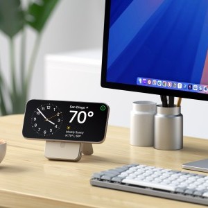 Satechi Qi2 10K Magsafe Powerbank állvánnyal - Homokszínű-6