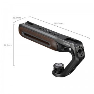 Smallrig 5252 Wooden Top Handle with 1/4''-20 and ARRI 3/8''-16 Locating Screw-4
