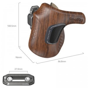 Smallrig 5161 Imagegrip Series Wooden Handle with NATO Clamp (Left side)-3