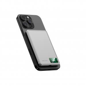 Blavec Power Bank 5000mAh BJ-03 Ultra Slim 7,8mm - Type C - 22,5W mágneses Magsafe 3 az 1-ben (PBBJ03-MC5G) szürke,-11