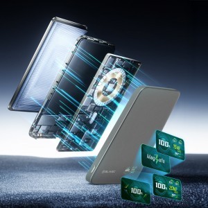 Blavec Power Bank 5000mAh BJ-04 Ultra Slim 7,8mm - Type C - 22,5W mágneses Magsafe 3 az 1-ben (PBBJ04-MC5G) szürke-3