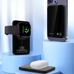 Blavec Power Bank 5000mAh BJ-04 Ultra Slim 7,8mm - Type C - 22,5W Magsafe 3in1 (PBBJ04-MC5B) fekete-2