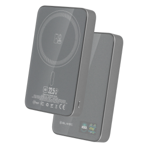 Blavec Power Bank 10000mAh BJ-04 Slim 13,5mm - Type C - 22,5W mágneses Magsafe 3 az 1-ben (PBBJ04-MC10G) szürke-1