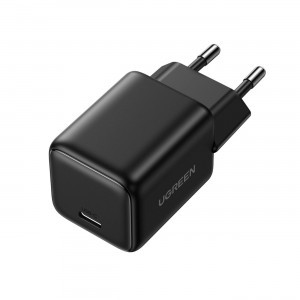 Ugreen X513 30W GaN fali töltő 1x USB-C + 1m USB-C kábel - Fekete-4