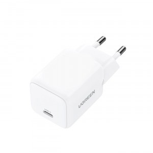 Ugreen X513 30W GaN fali töltő 1x USB-C + 1m USB-C kábel - Fehér-4
