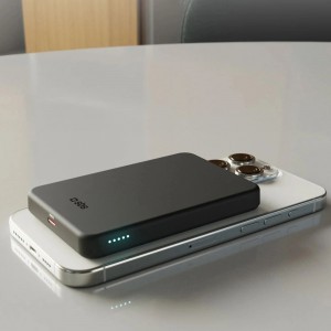 SBS Mag Power Qi2 5000 mAh Powerbank kompatibilis MagSafe - Fekete-5