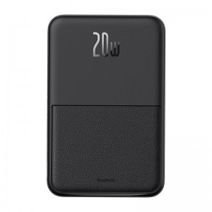 Baseus - MagPro mágneses Power Bank PPCXZ05 (P10064101123-00) - USB-C, 5000mAh, 20W, MagSafe, Type-C kábel, 3A, 30cm - Fekete-1