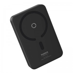 Baseus - MagPro mágneses Power Bank PPCXZ05 (P10064101123-00) - USB-C, 5000mAh, 20W, MagSafe, Type-C kábel, 3A, 30cm - Fekete-2