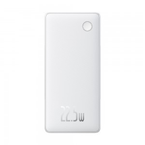 Baseus - Airpow Air Lite Hordozható Töltő (P10067501213-00) - USB, Type-C, Kettős Kábel USB-C, Lightning, 22.5W, 10000mAh - Fehér-3