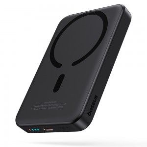 Baseus - Power Bank Mini Air (P10059001113-00) - Type-C, MagSafe töltés, 20W, 10000mAh, Type-C kábel, 30cm - Fekete-3