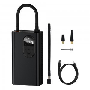 Baseus - Autókompresszor (C11140500113-B1) - Hordozható Digitális Légkompresszor, 2000mAh, 12V, 150 psi, Gyors Felfújás - Fekete-1