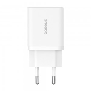 Baseus - Fali töltő (P10111403213-00) - USB, Type-C, Gyors töltés 20W - Hold Fehér-1