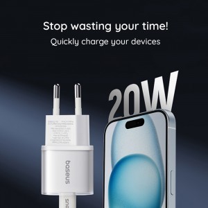 Baseus - Fali Töltő (P10162503113-00) - GaN5S, Type-C, 20W - Fekete-2