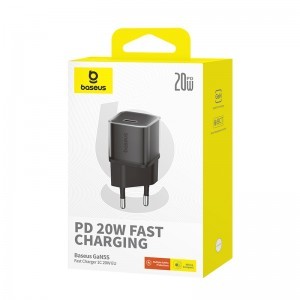 Baseus - Fali Töltő (P10162503113-00) - GaN5S, Type-C, 20W - Fekete-6