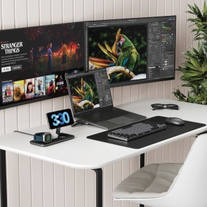 Satechi Qi2 trio vezeték nélküli töltőpad - űrszürke-8