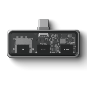 Satechi Mobile XR Hub with dual USB-C and microSD - Space Gray-3