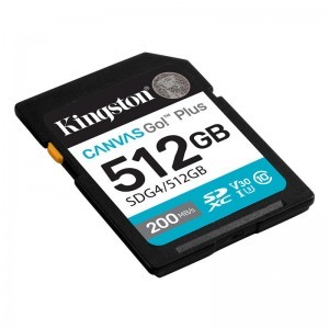 Kingston SDXC 512GB Canvas Go Plus Gen4 200R C10 UHS-I U3 V30 memóriakártya-1