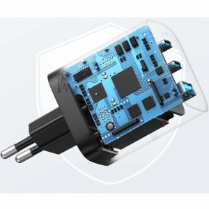 Hálózati töltő Anker 336, 67W, 3.25A, 1 x USB-A - 2 x USB-C, Fekete A2674G11-1