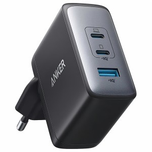 Anker 736 Nano II fali töltő 100W, 3A, 1 x USB-A - 2 x USB-C, Fekete A2145G11