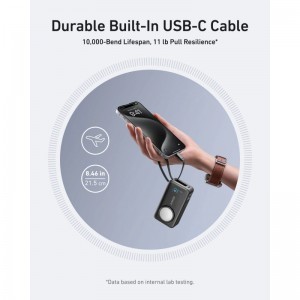 Powerbank Anker MagGo, 10000mAh, 35W, PD + QI, Fekete A1657011-5