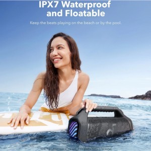 Anker Soundcore Boom 2 Plus Bluetooth Hangszóró, 140W, TWS, RGB, Vízálló, Fekete A3134011-1