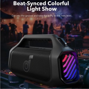 Anker Soundcore Boom 2 Plus Bluetooth Hangszóró, 140W, TWS, RGB, Vízálló, Fekete A3134011-6