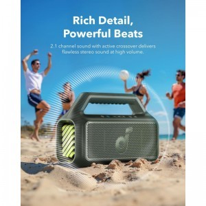 Bluetooth Hangszóró Anker SoundCore Boom 2, 80W, TWS, RGB, Vízálló, Zöld A3138061-4