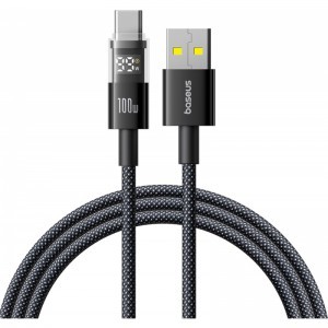 USB-A - USB-C kábel Baseus Display 2, 100W, 5A, 2m, Fekete P10382701111-00