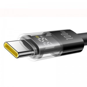 USB-A - USB-C kábel Baseus Display 2, 100W, 5A, 2m, Fekete P10382701111-00-3
