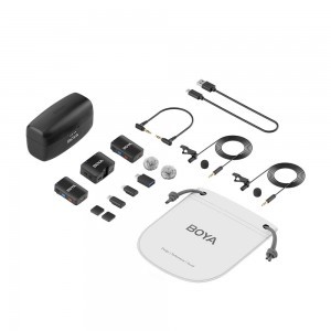 BOYA BOYAMIC 2.4GHz Univerzális vezetéknélküli szett (1+2 Töltődoboz)-6