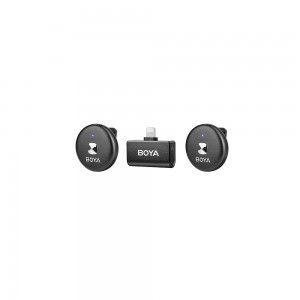 BOYA Omic-D 2.4GHz Ultrakompakt vezetéknélküli szett (iOS 1+2 Töltődoboz) Fehér-1