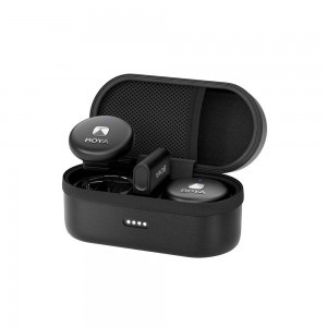 Boya Omic-U 2.4GHz Ultrakompakt vezetéknélküli szett (Android 1+2 Töltődoboz) Fekete