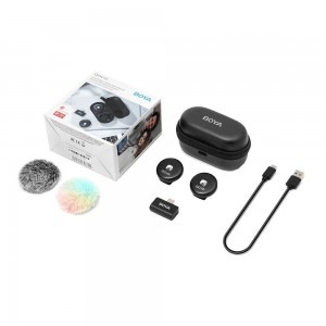 Boya Omic-U 2.4GHz Ultrakompakt vezetéknélküli szett (Android 1+2 Töltődoboz) Fekete-5