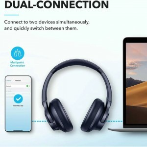 Anker - Vezeték nélküli fejhallgató Life Q20i (A3004G31) - Bluetooth, Hibrid aktív zajszűrés, Kettős csatlakozás - Kék-2