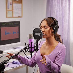 RØDE NT1 Signature Series kondenzátor stúdió mikrofon, lila-3