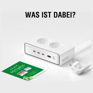 4smarts 6 az 1-ben 65W GaN fehér hosszabbító-2