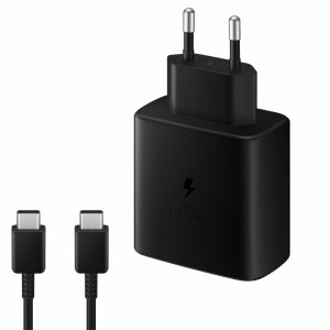 Hálózati Töltő Samsung EP-TA845 + DA705BBE, 45W, 4.05A, 1 x USB-C, USB-C kábellel, Fekete
