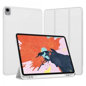 iPad Pro 12.9 (2018/2020/2021/2022) - Techsuit - Flex Trifold (ceruzatartóval) - Szürke tok