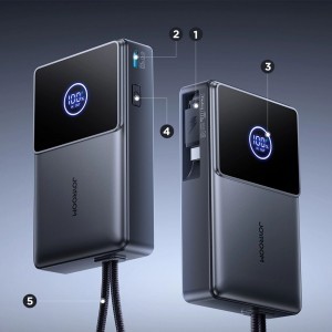 Joyroom JR-PR1 10000mAh 22.5W Powerbank with Built-in Retractable USB-C Cable - Black-7