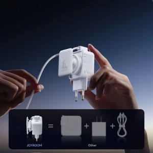 Joyroom JR-TCL05 45W GaN hálózati töltő kábelrendezővel - Fehér-6