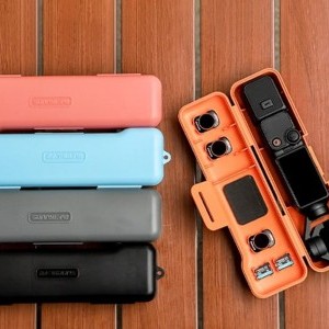 Sunnylife védőtáska szíjjal az Osmo Pocket 3 készülékhez (szürke)-3