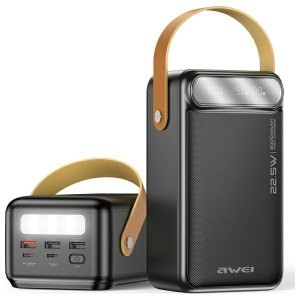 AWEI PowerBank P101K 60000mAh 22.5W fekete