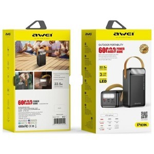AWEI PowerBank P101K 60000mAh 22.5W fekete-1