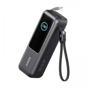 Powerbank Anker, 25000mAh, 165W, QC + PD, Szürke A1695H11