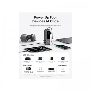 Powerbank Anker, 25000mAh, 165W, QC + PD, Szürke A1695H11-2