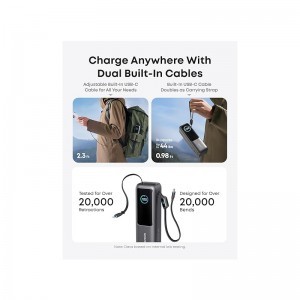 Powerbank Anker, 25000mAh, 165W, QC + PD, Szürke A1695H11-4