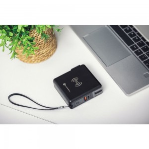 FORCELL F-ENERGY multifunkcionális töltő 20W 5 az 1-ben USB-C/villám kábellel, 10000mAh power bankkal és vezeték nélküli töltéssel 15W-28