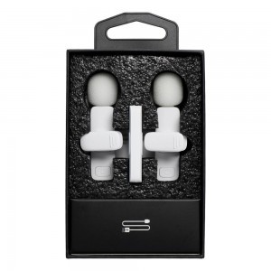 Vezeték nélküli lavalier mikrofon Type C dupla (2 darabos szett) K1 fehér-1