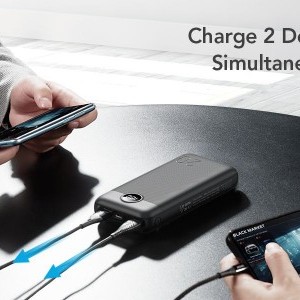 VEGER powerbank 20 000 mAh PD QC3.0 2A 20W L20S (VP2039PD / W2039PD) fekete-1